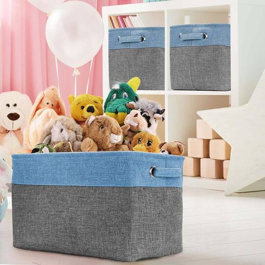 Sorbus 15" Twill Collapsible Storage Basket Set